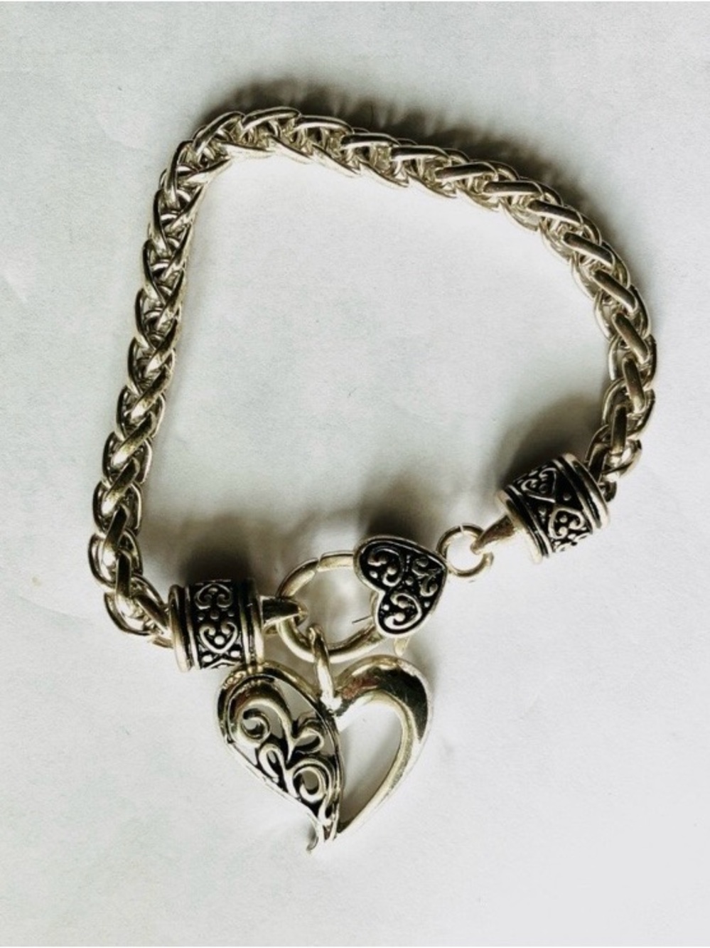 Silver Heart Charm Bracelet